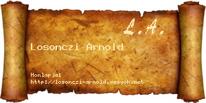 Losonczi Arnold névjegykártya